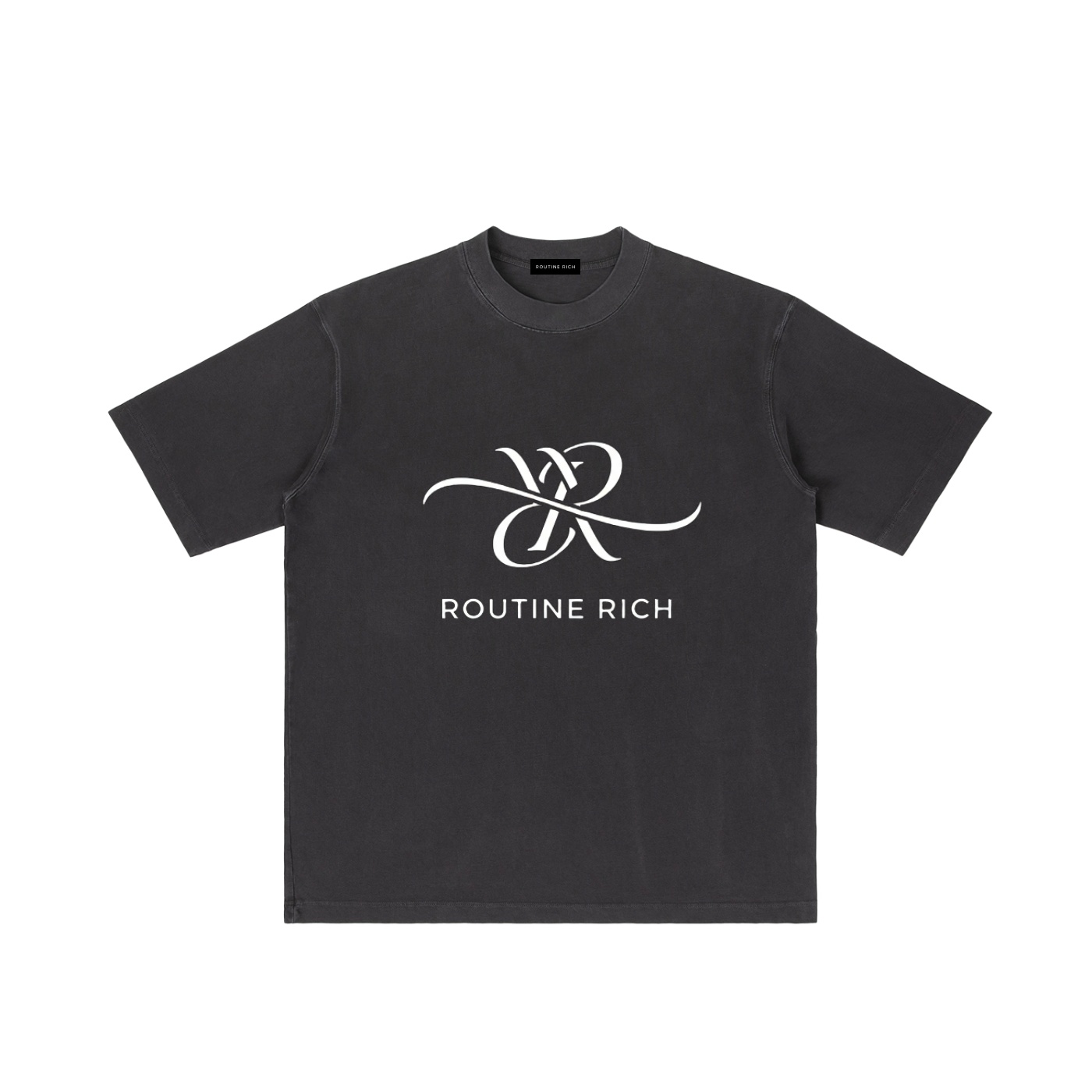 Grey Vintage Wash Drop Shoulder T-shirt